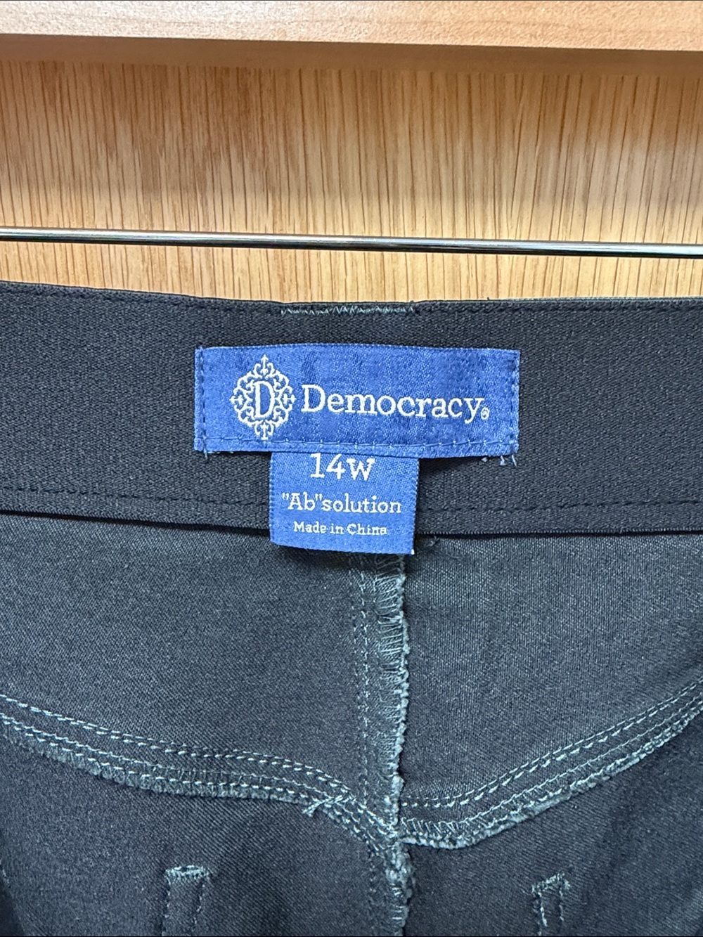 Democracy Women's “Ab Solution” Patriot Straight Leg Jeans in Dark Green 14W - Picture 2 of 8